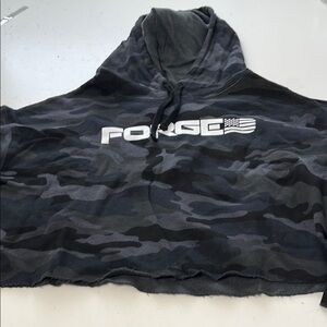 Forged Small Black Camo Cropped Hoodie